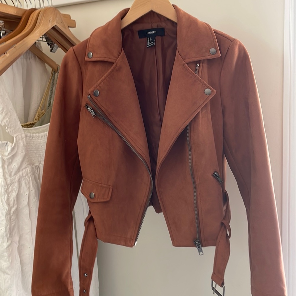 forever 21 brown suede looking jacket